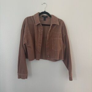 Forever 21 Tan Corduroy Jean Jacket